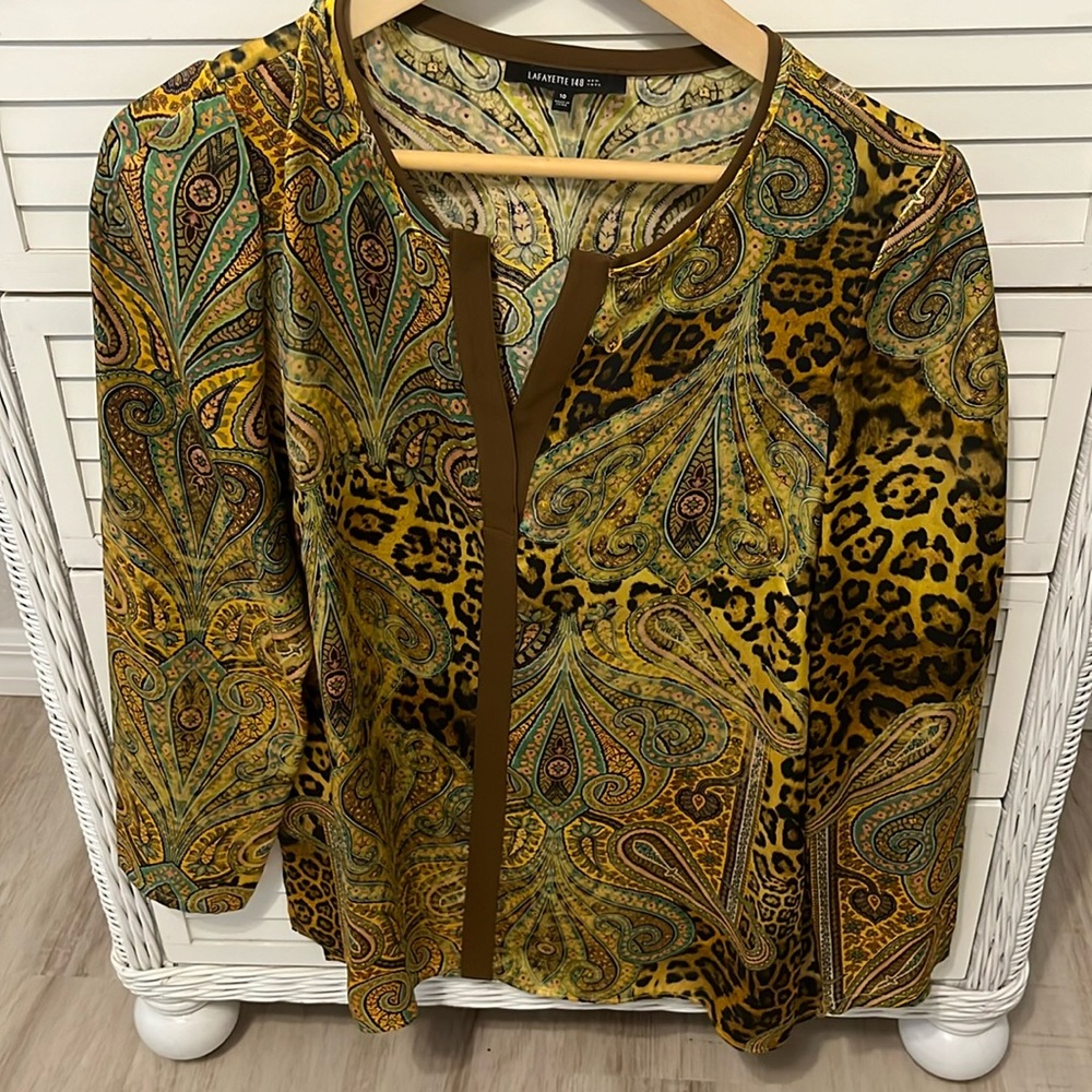 Lafayette 148 silk blouse